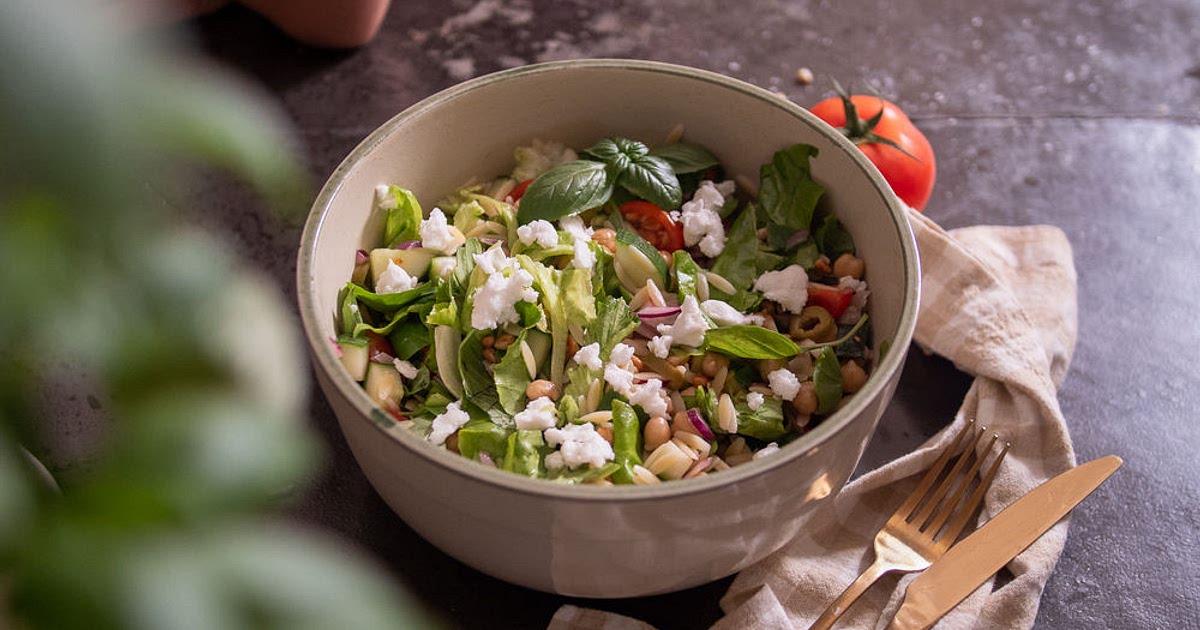 MEDITERRANEAN ORZO SALAD Recipe | Samsung Food App