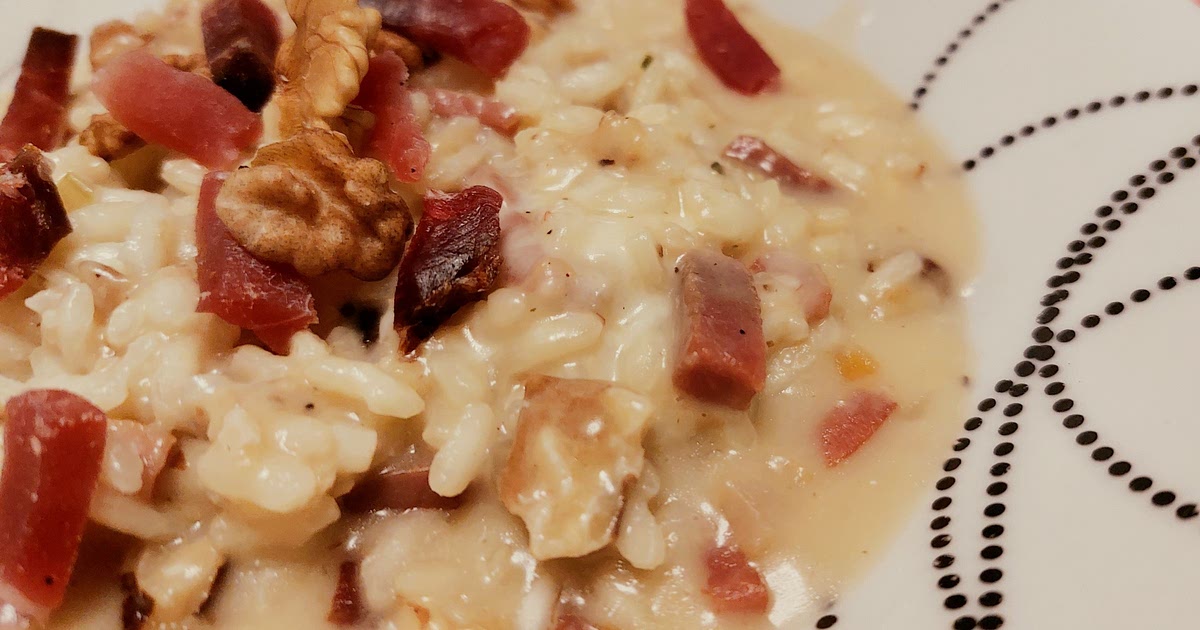 Risotto - speck, walnuts and scamorza Recipe | Samsung Food App