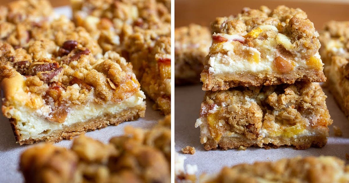 Peach Cheesecake Crumble Bars 🍑 Recipe | Samsung Food App