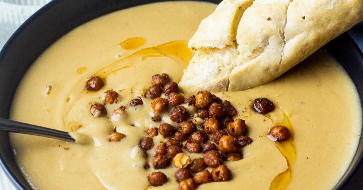Roasted Garlic Chickpea Soup Recipe | Samsung Food App