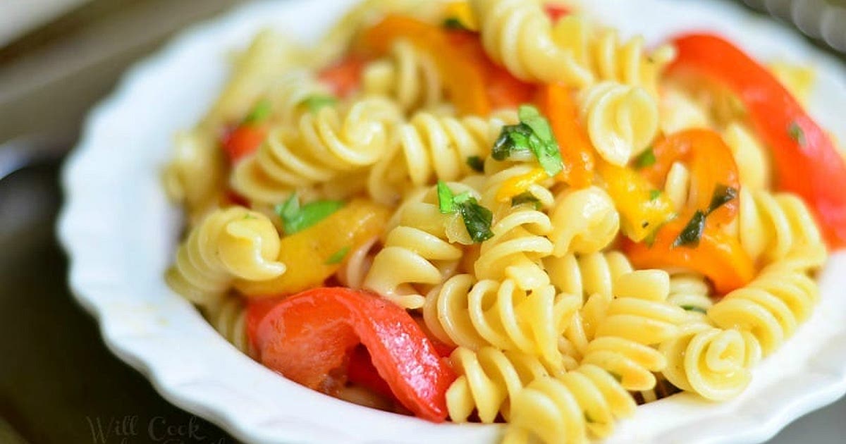 Roasted Bell Pepper and Garlic Pasta Salad Recipe | Samsung Food App