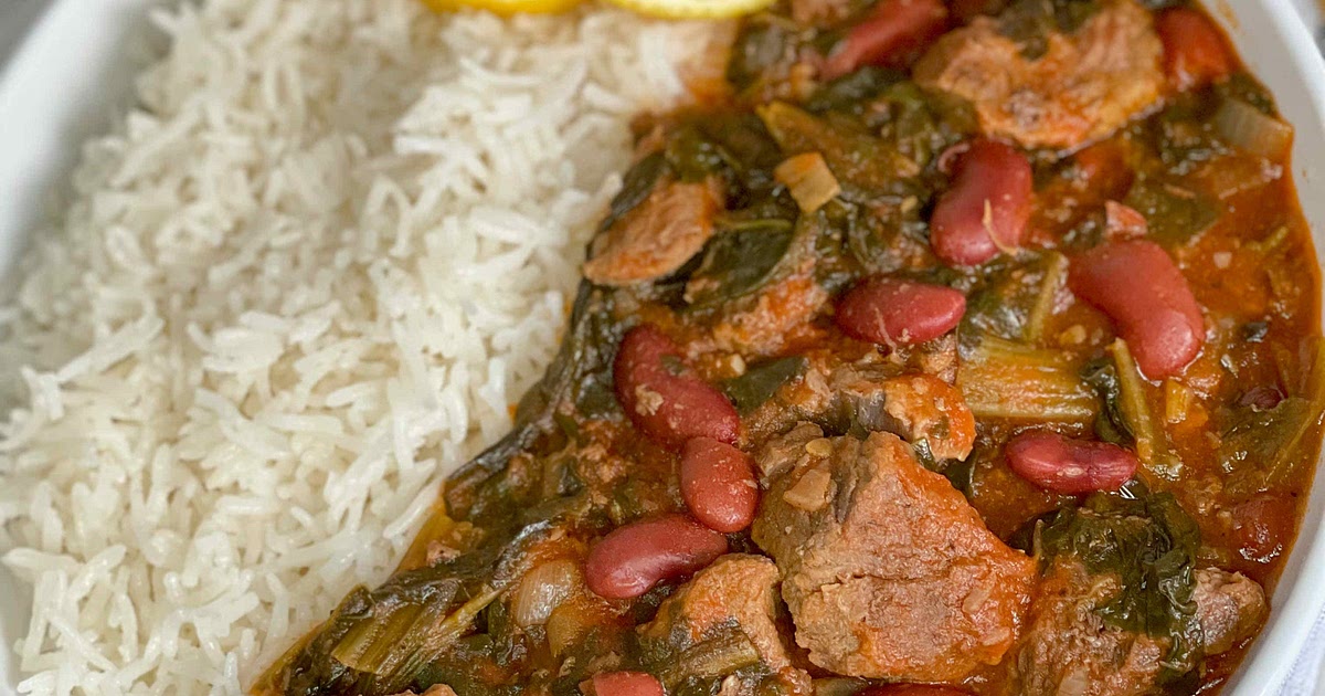 Spinach stew with beef and red kidney beans Recipe | Samsung Food App