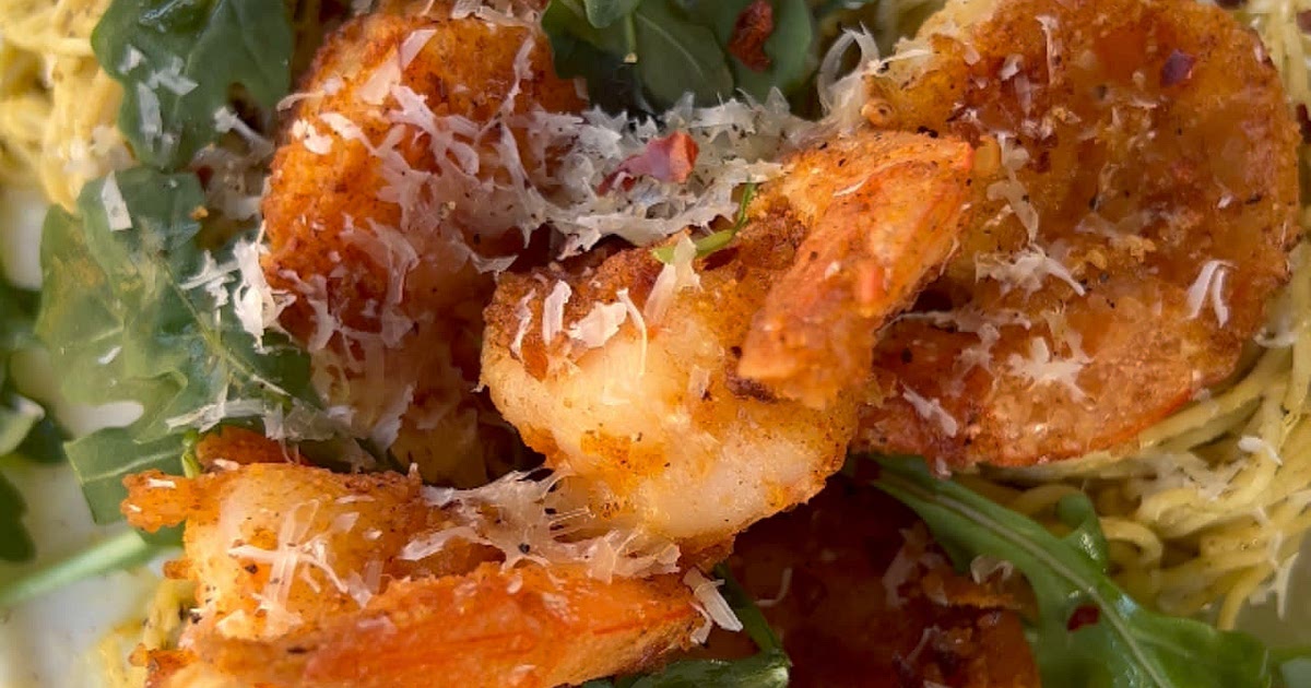 Garlic Butter Shrimp Pesto Pasta Recipe | Samsung Food App