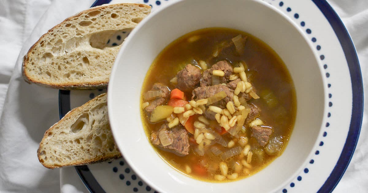 Beef and Barley Soup Recipe | Samsung Food App