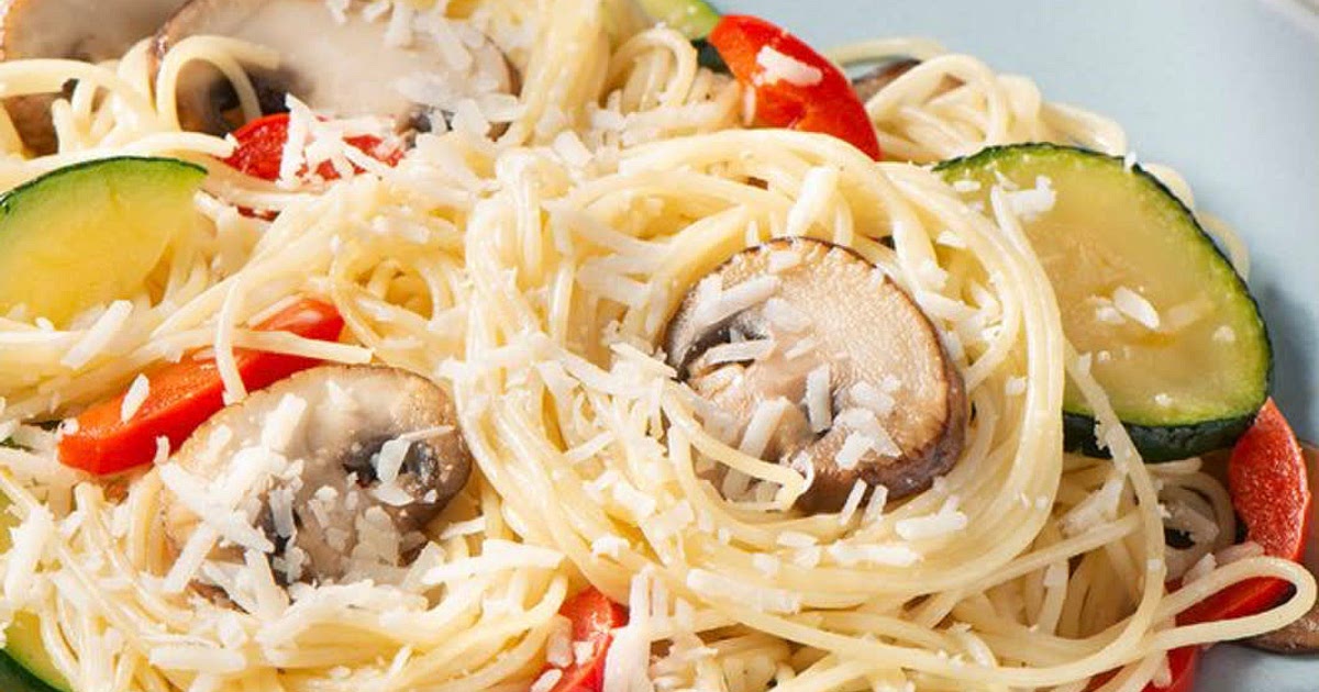 Creamy Angel Hair Primavera Recipe | Samsung Food App