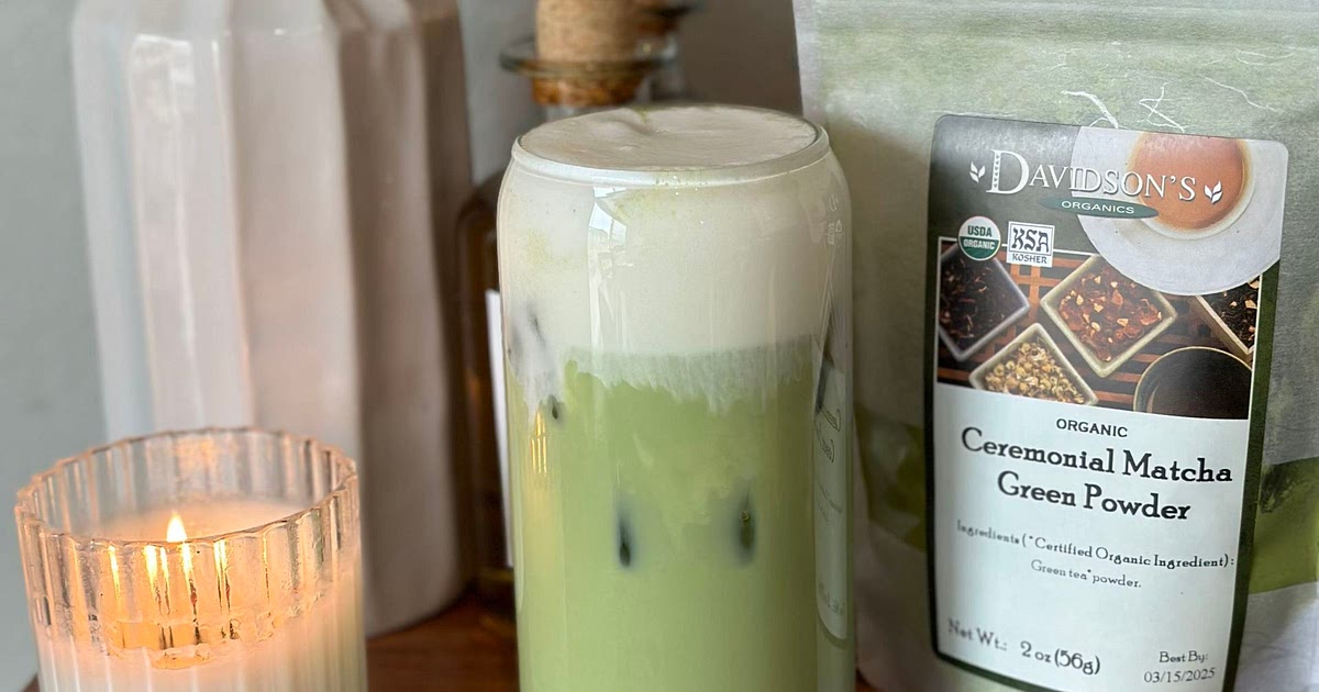 Davidsons Organics Iced Matcha Latte Recipe | Samsung Food App