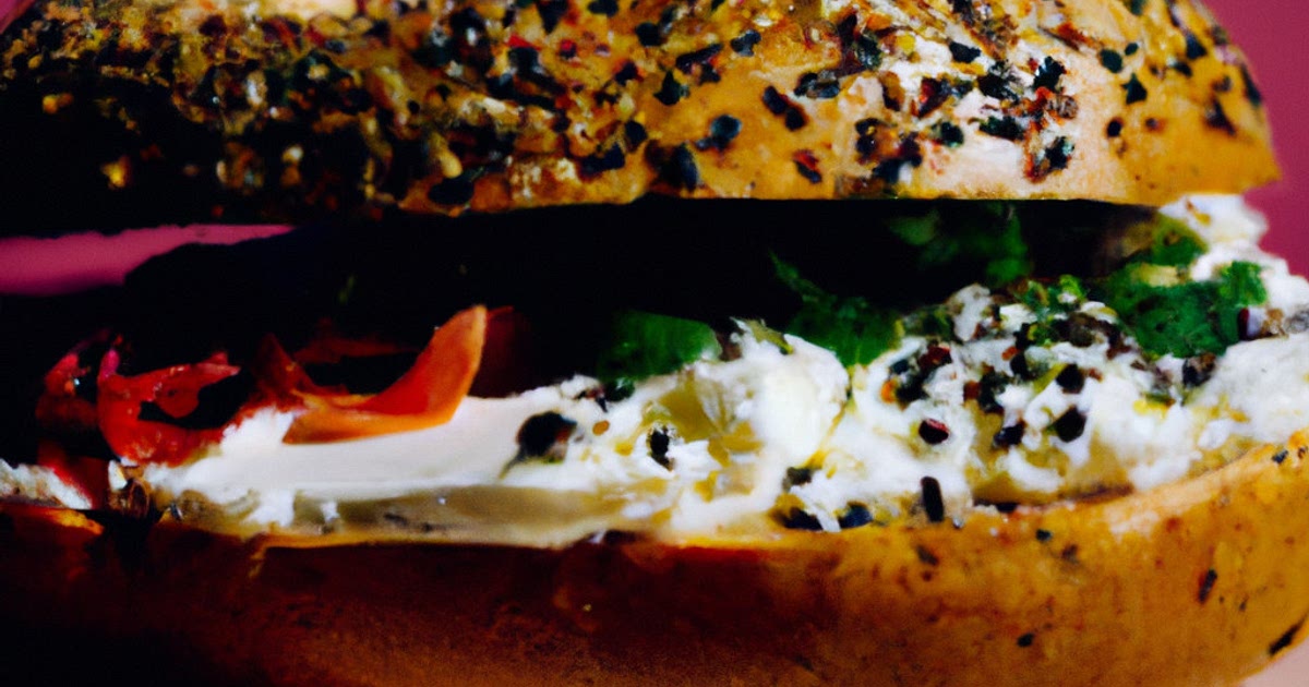 Healthy Philadelphia Cream Cheese Veggie Bagel Sandwich Recipe | Samsung Food App