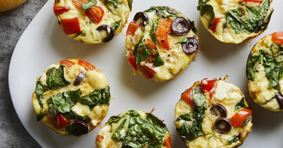 Muffin-Tin Omelets with Feta & Peppers Recipe | Samsung Food App