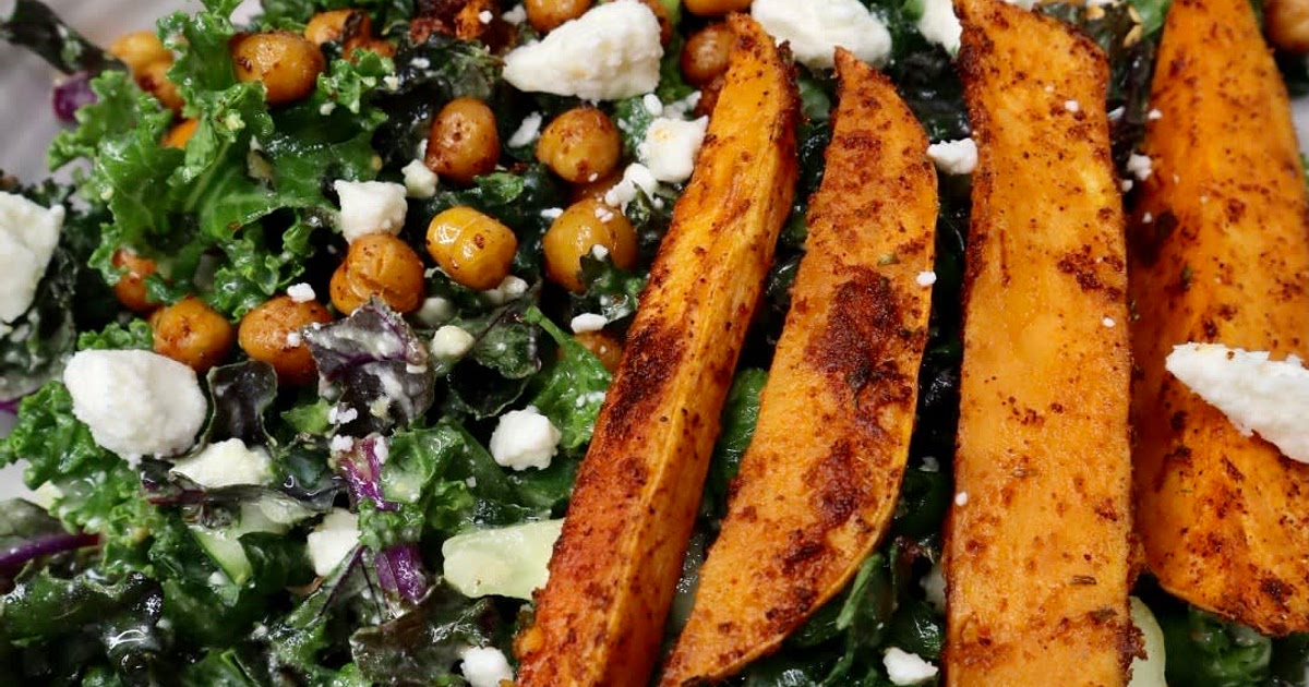 Roasted Sweet Potato & Chick Pea Salad Recipe | Samsung Food App