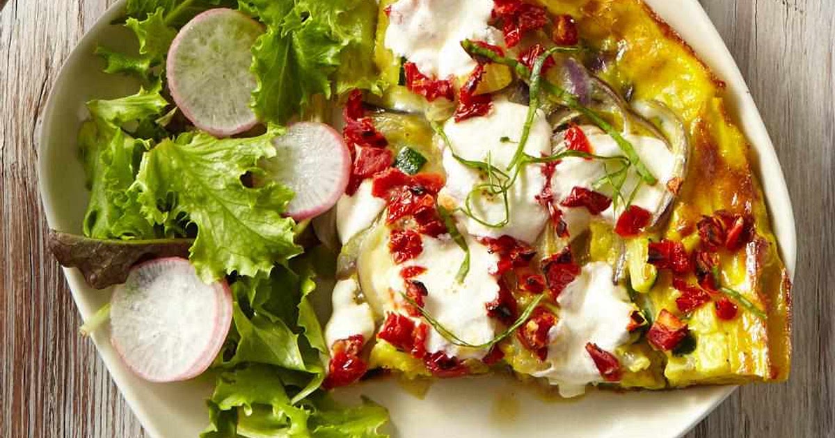Mozzarella, Basil &amp; Zucchini Frittata Recipe | Samsung Food App