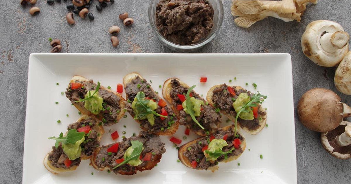 Bean & mushroom canapé Recipe | Samsung Food App