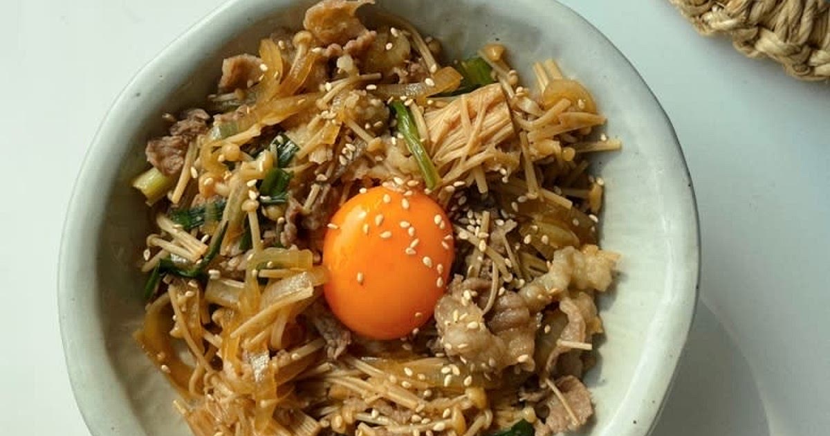 Enoki beef bowl Recipe | Samsung Food App