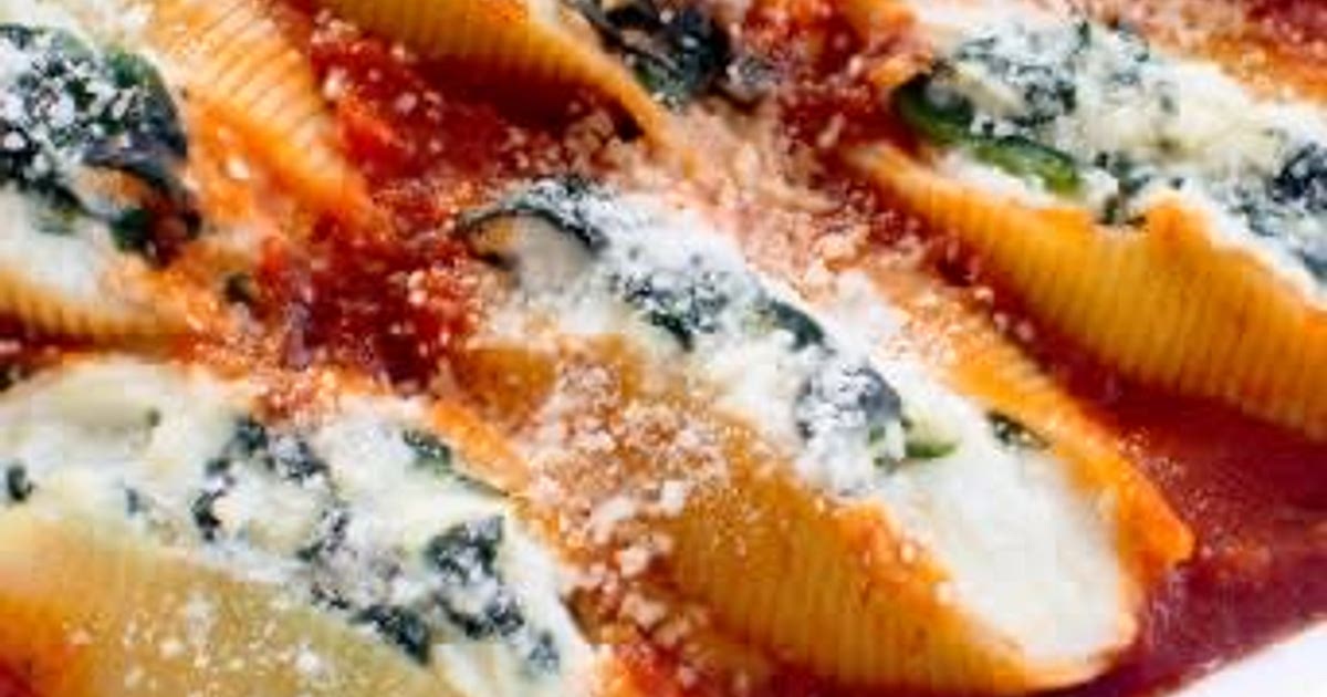 Spinach and Ricotta Stuffed Shells Recipe | Samsung Food App