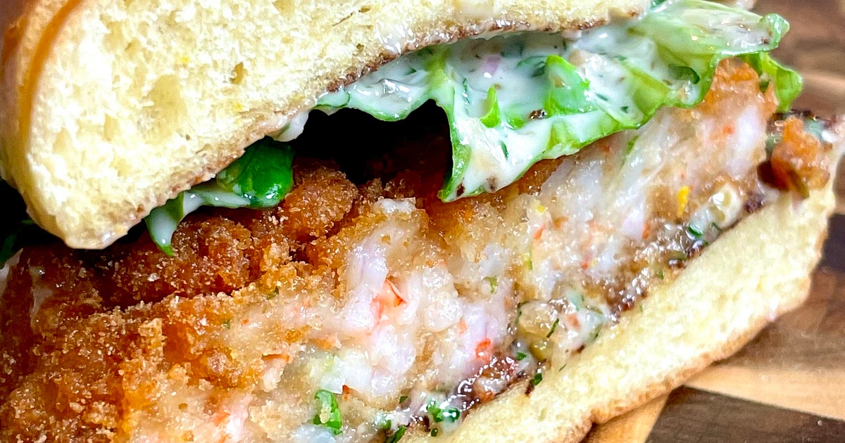 Shrimp Chip Crusted Shrimp Burger Recipe | Samsung Food App