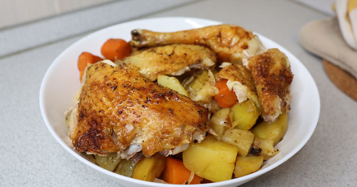 Chicken and Veggies Straight from the Oven Recipe | Samsung Food App