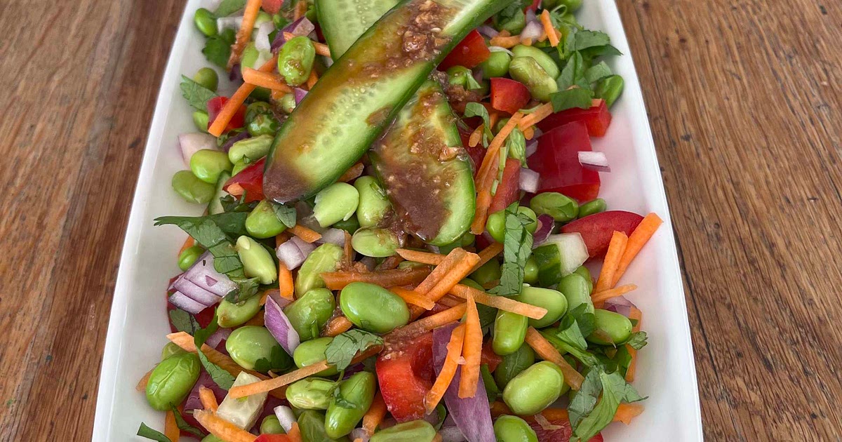 Asian Edamame Salad with Ginger Dressing Recipe | Samsung Food App
