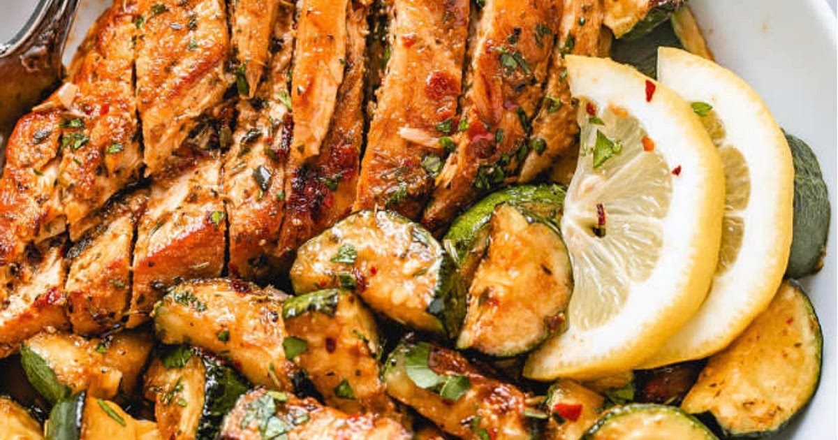 ASADO CHICKEN BREAST WITH SAUTEED LEMON ZUCCHINI Recipe | Samsung Food App