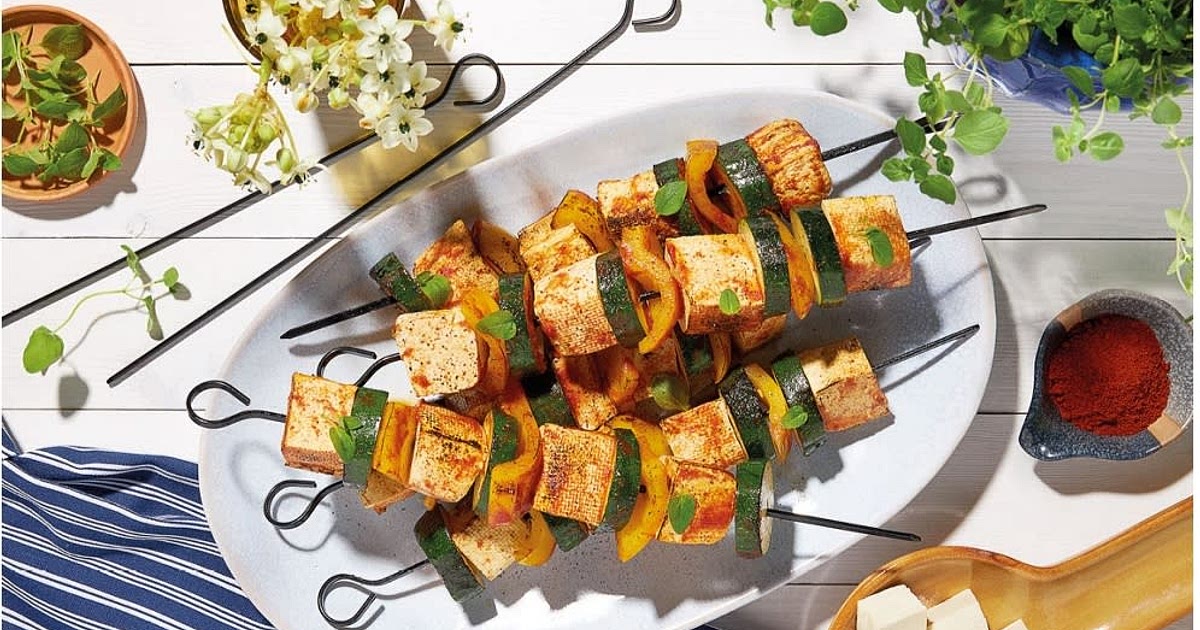 Veggie skewers with tofu Recipe | Samsung Food App