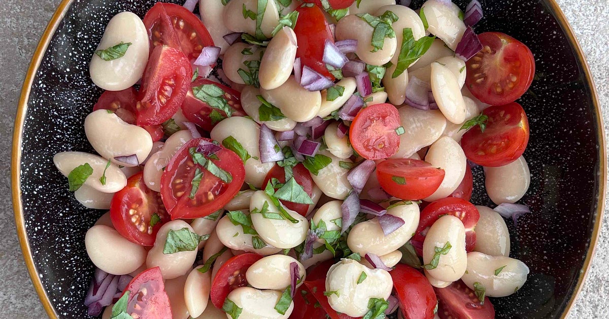 Butter Bean, Cherry Tomato & Red Onion Salad Recipe | Samsung Food App
