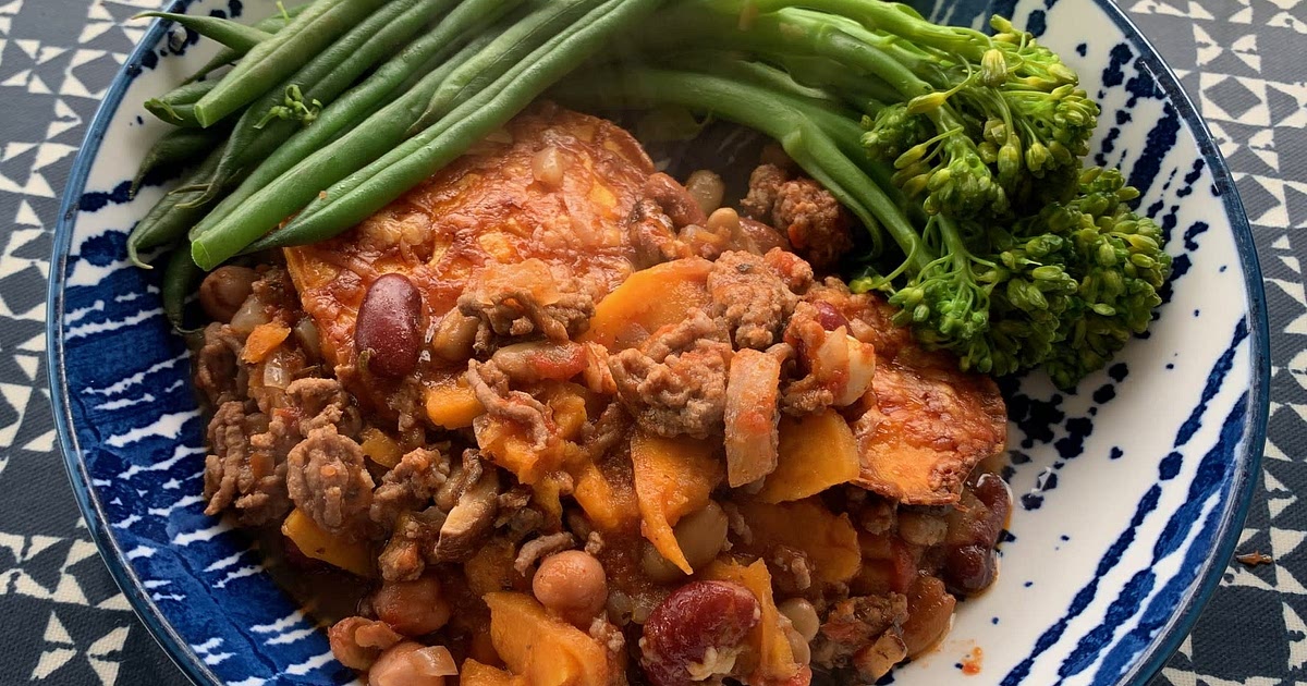 Beef, Sweet Potato and Bean Layered Bake Recipe | Samsung Food App