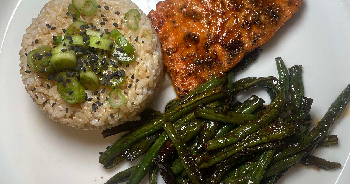 Teriyaki Salmon & Garlic Green Beans Recipe | Samsung Food App