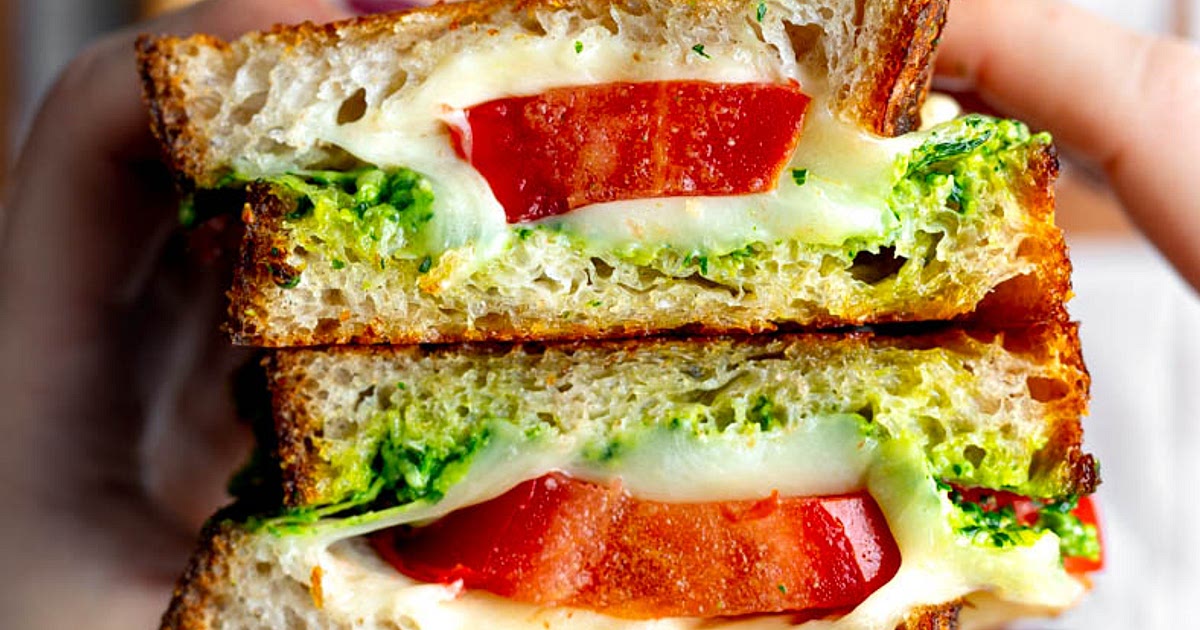 Quick & Easy Tomato Pesto Grilled Cheese Sandwiches Recipe | Samsung Food App