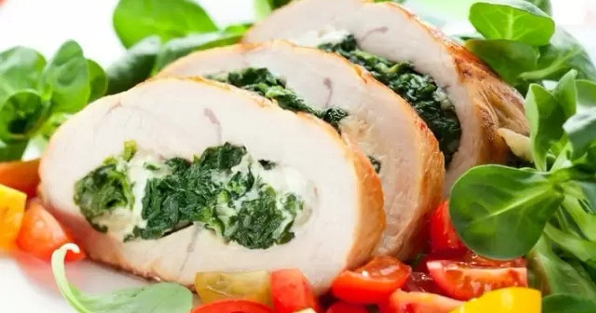 Pechuga de Pavo Rellena de Espinaca y Pimiento Recipe | Samsung Food App