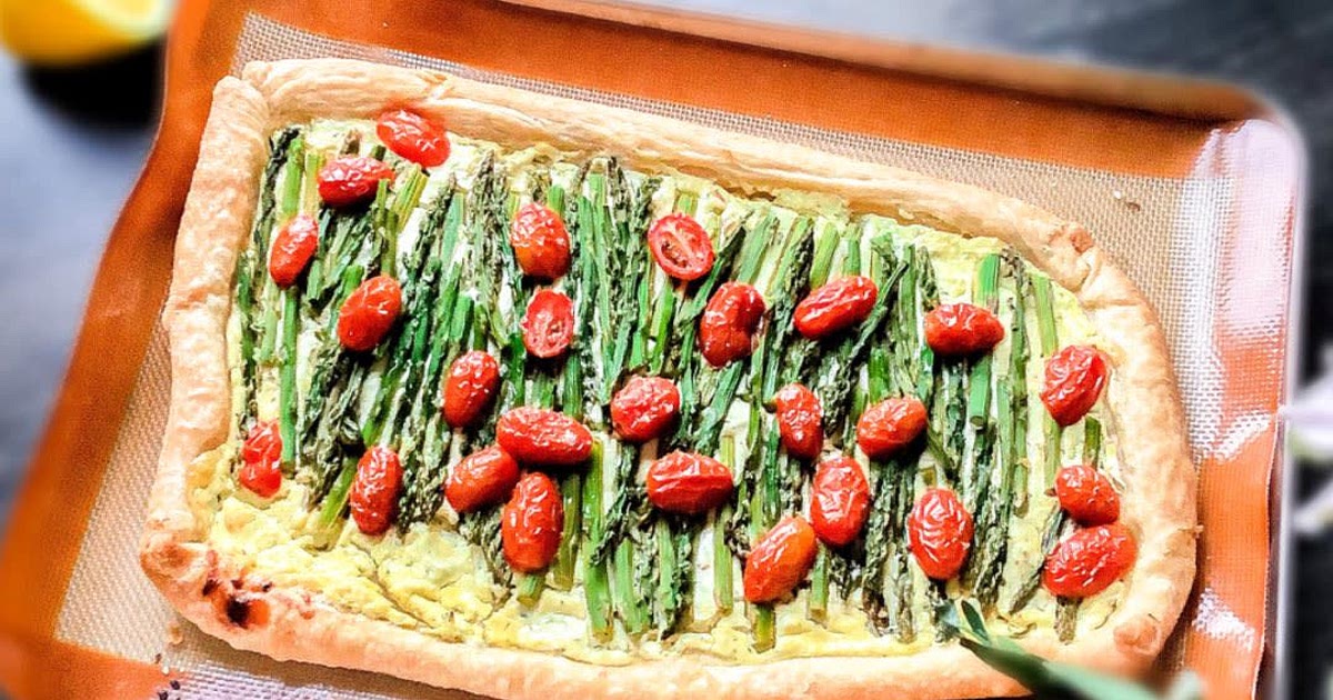 Simple Asparagus & Goat Cheese Tart Recipe | Samsung Food App