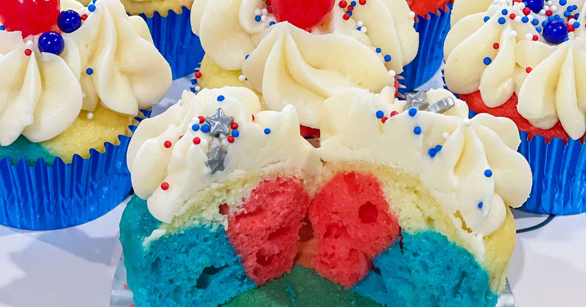 Red white and blue cupcakes Recipe | Samsung Food App