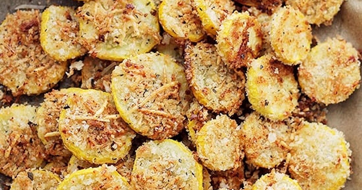 Garlic Parmesan Yellow Squash Chips Recipe | Samsung Food App