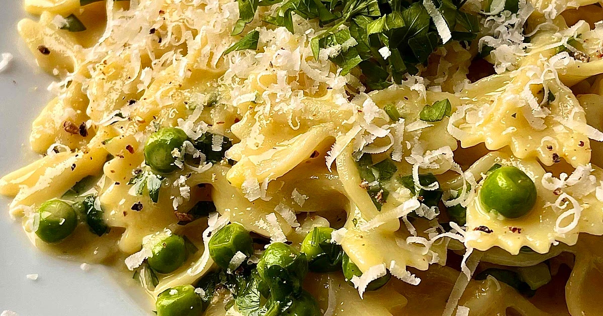15 minute Creamy Pea Pasta Recipe | Samsung Food App