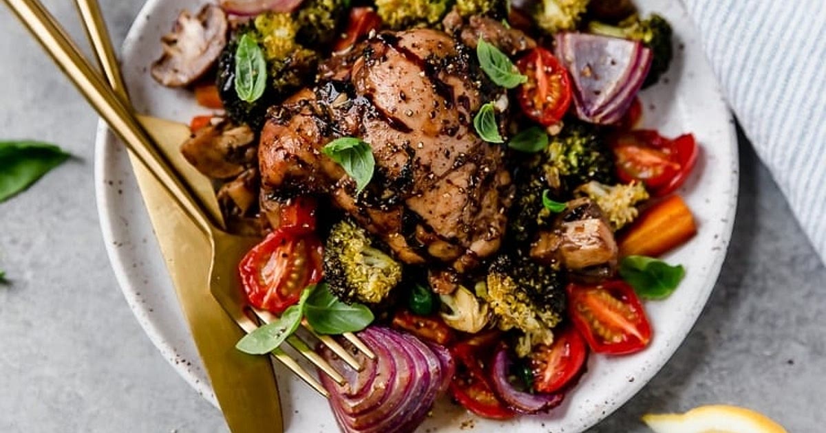 Sheet Pan Balsamic Chicken and Veggies Recipe | Samsung Food App