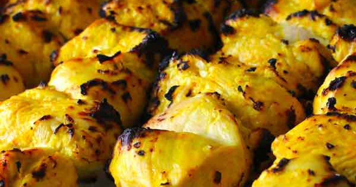 Joojeh kabob (also spelled jūjeh kabāb or joojay kebob) Recipe | Samsung Food App