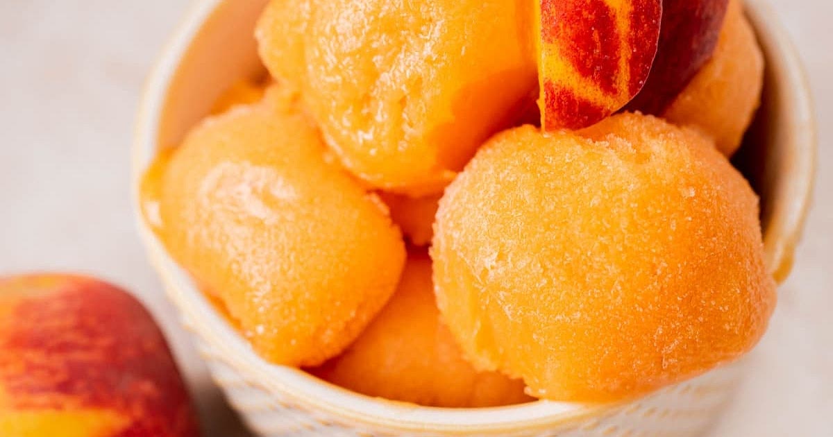 Peach Sorbet Recipe | Samsung Food App