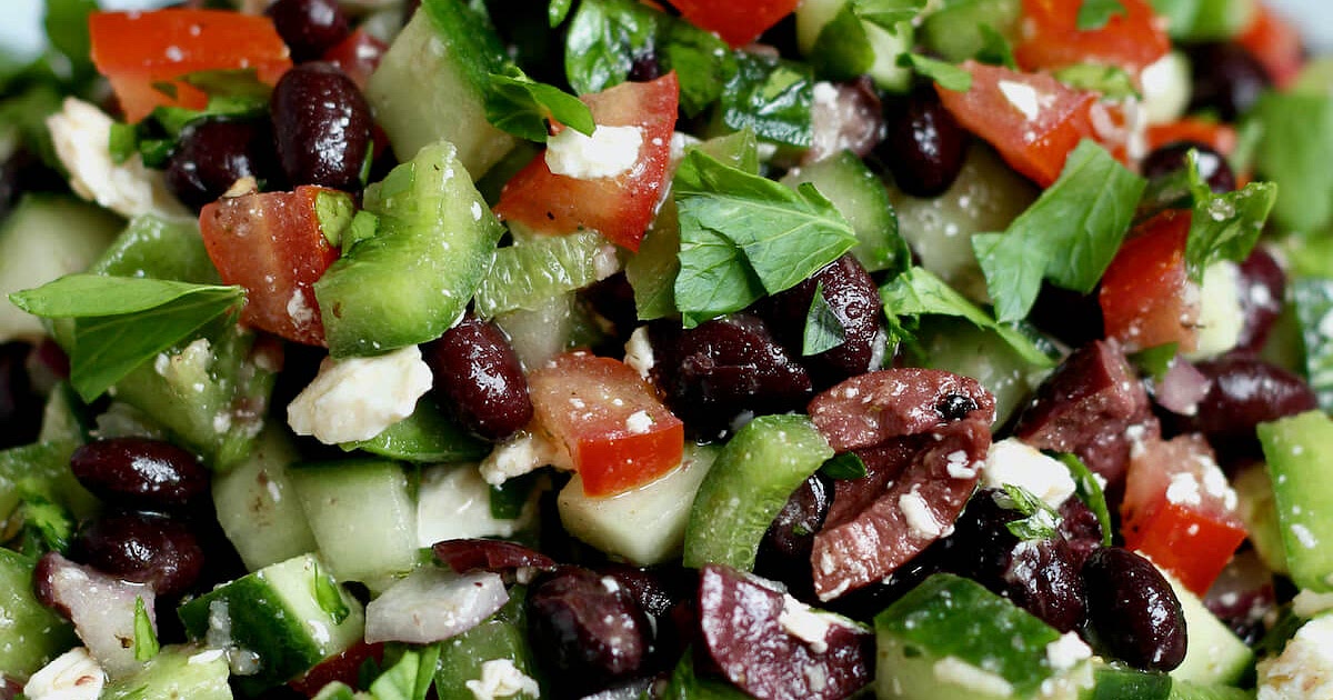 Mediterranean Black Bean Salad Recipe | Samsung Food App