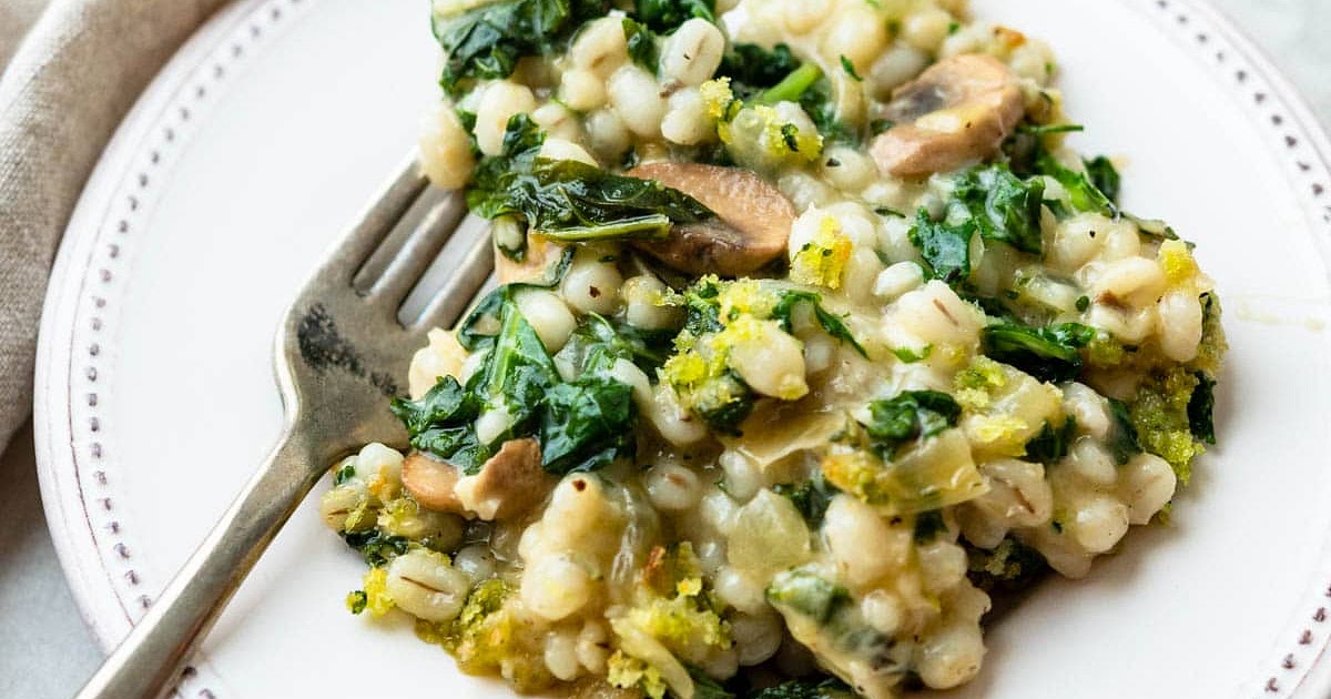 Kale Mushroom Casserole with Pearl Barley Recipe | Samsung Food App