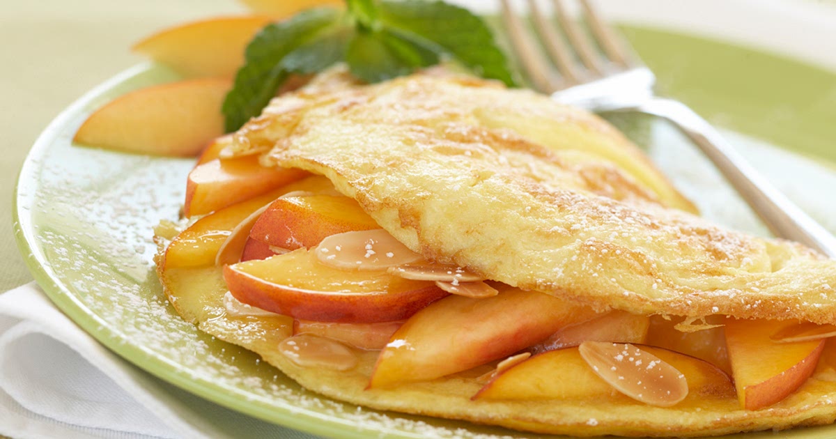 Peach, Honey & Almond Omelette Recipe | Samsung Food App