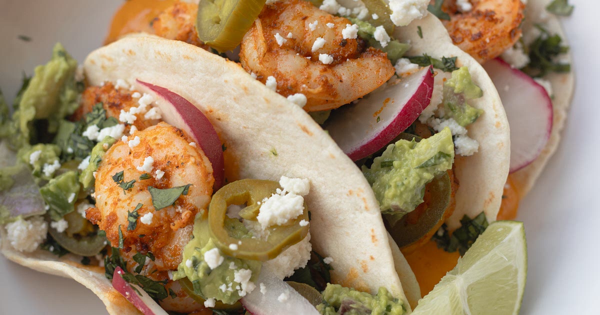 Easy Air Fryer Shrimp Tacos with Cheese Recipe | Samsung Food App
