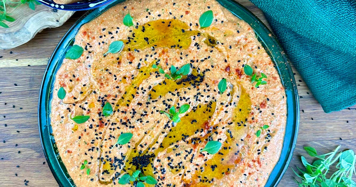 Roasted Red Pepper and Feta Dip Recipe | Samsung Food App