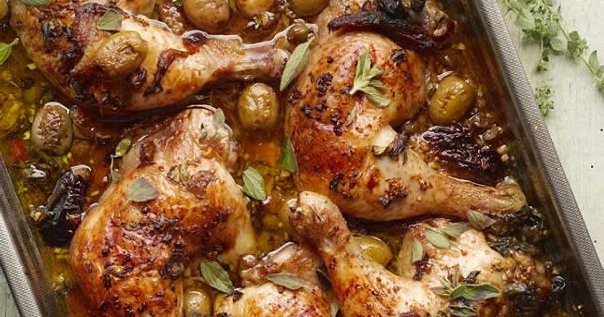 Roast chicken with dates, olives and capers Recipe | Samsung Food App
