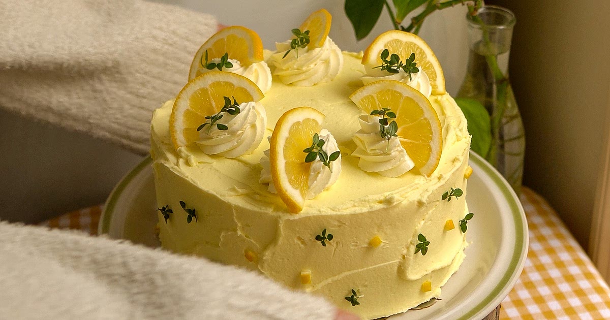 Lemon Cake w/ Lemon Curd and Mascarpone Whipped cream 🍋 Recipe | Samsung Food App