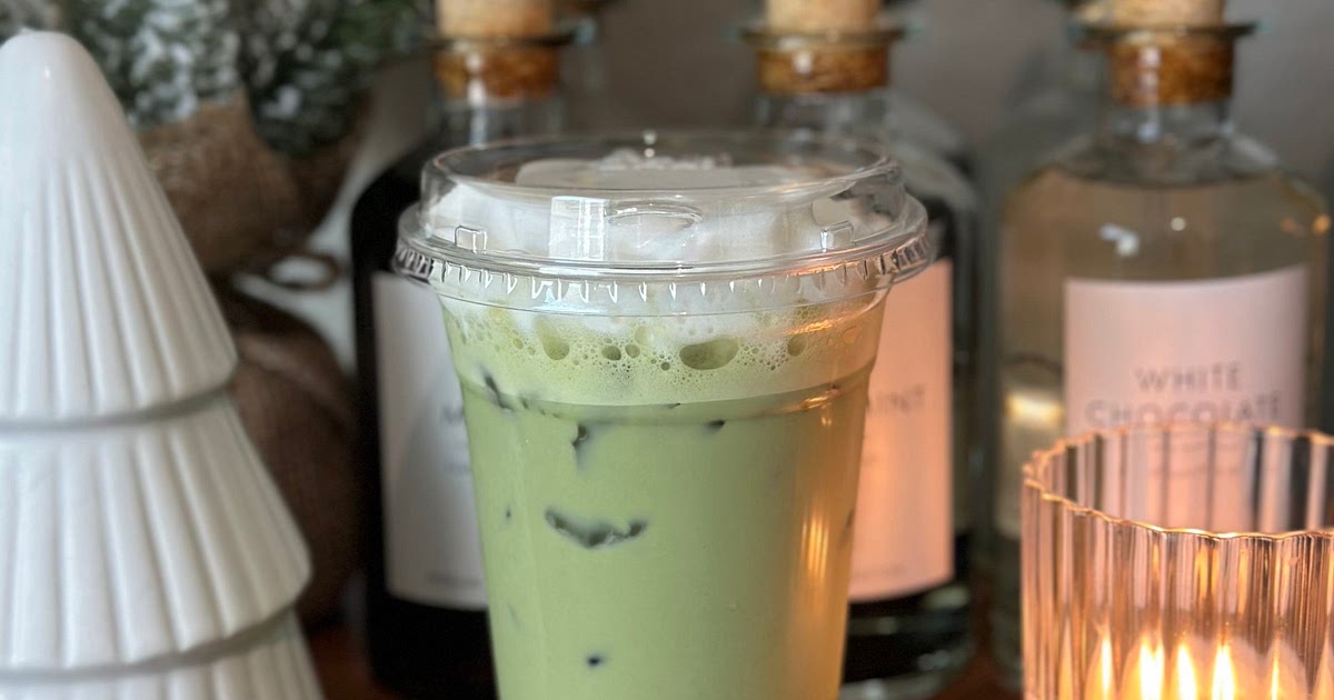 Iced Peppermint White Chocolate Matcha Latte Recipe | Samsung Food App