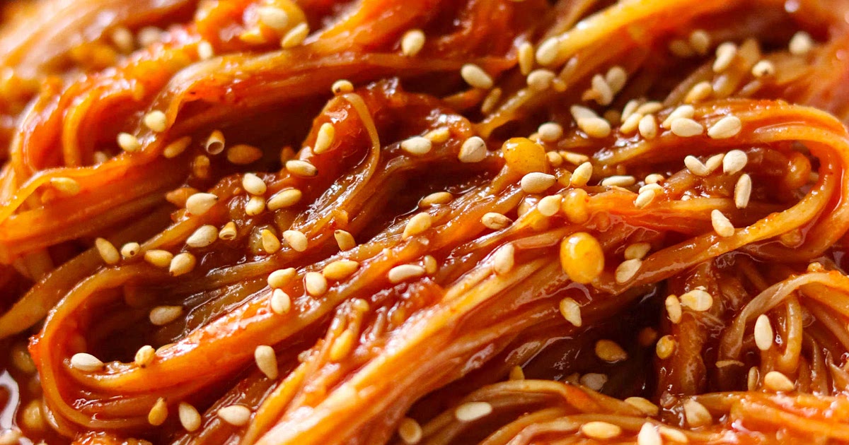 Mukbang Spicy Enoki Mushrooms Recipe | Samsung Food App
