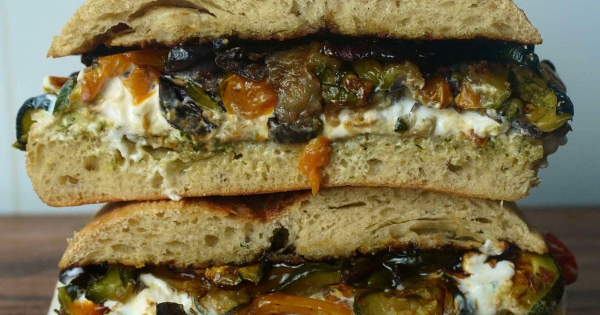Burrata grilled vegetables sandwich Recipe | Samsung Food App