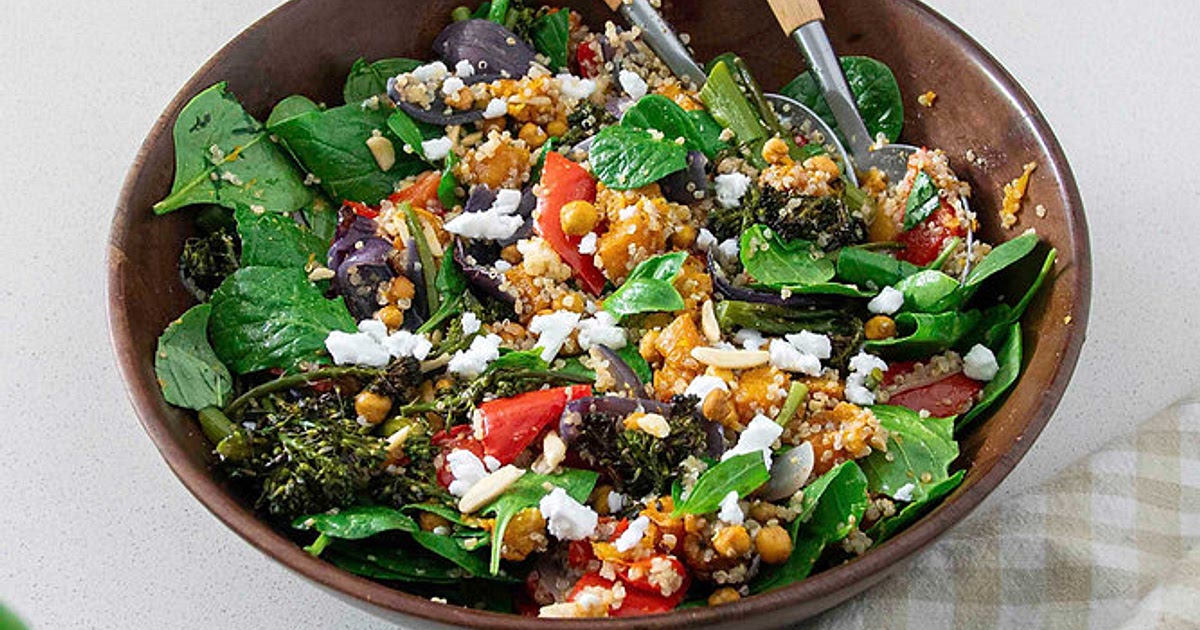 PUMPKIN, QUINOA, BROCCOLINI SALAD WITH SPICY GRAPEFRUIT VINAIGRETTE Recipe | Samsung Food App