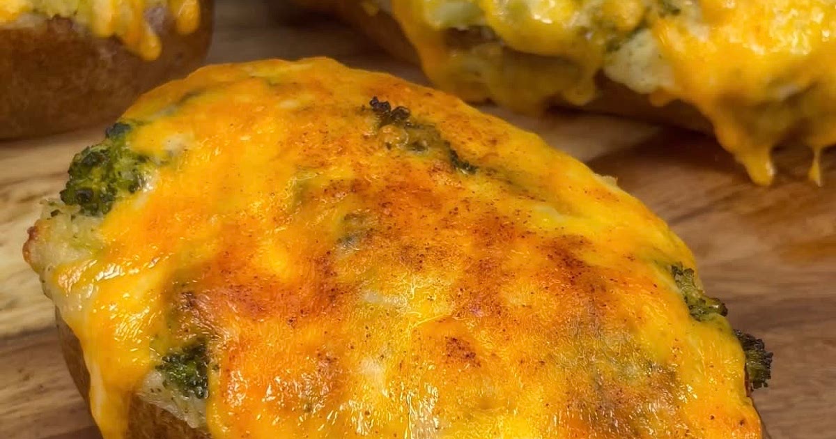 Loaded Broccoli & Cheese Potato Boats Recipe | Samsung Food App