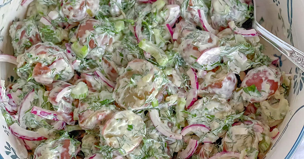 Creamy herb potato salad Recipe | Samsung Food App