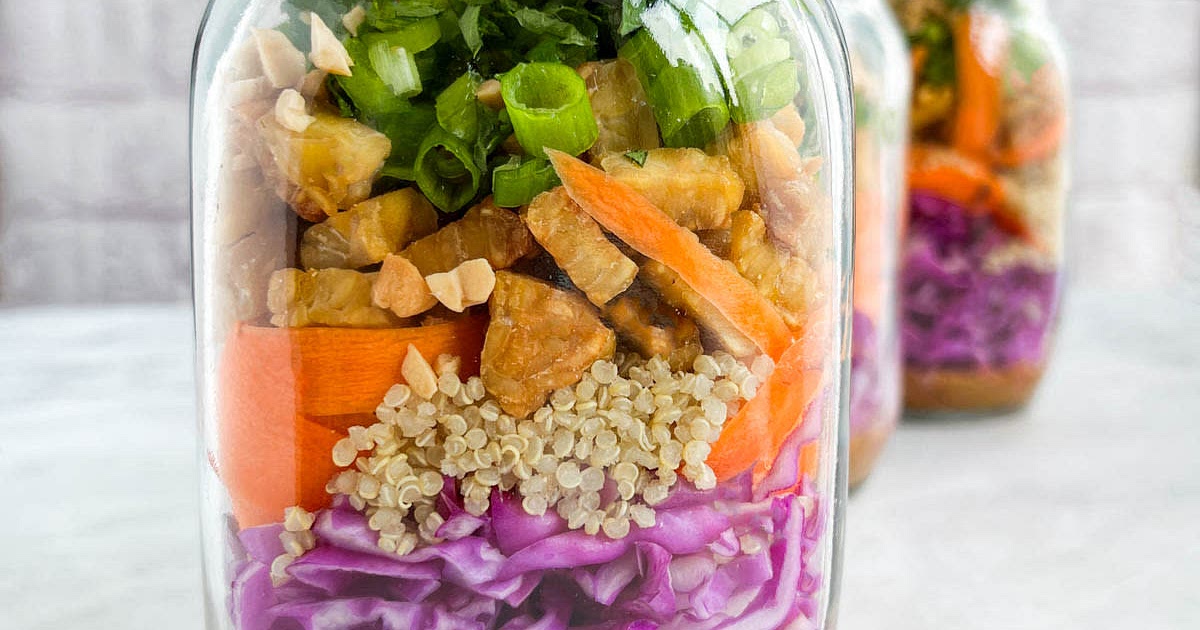35g Protein Asian Crunch Salad with Tempeh Recipe | Samsung Food App