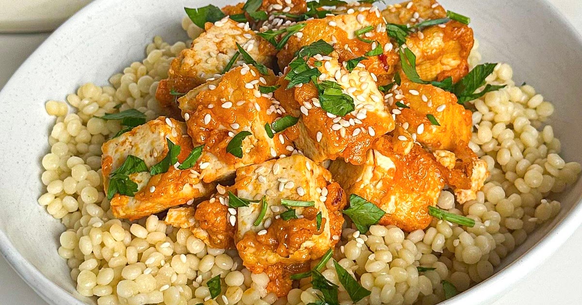 Sticky & Spicy Garlic Harissa Tofu Recipe | Samsung Food App
