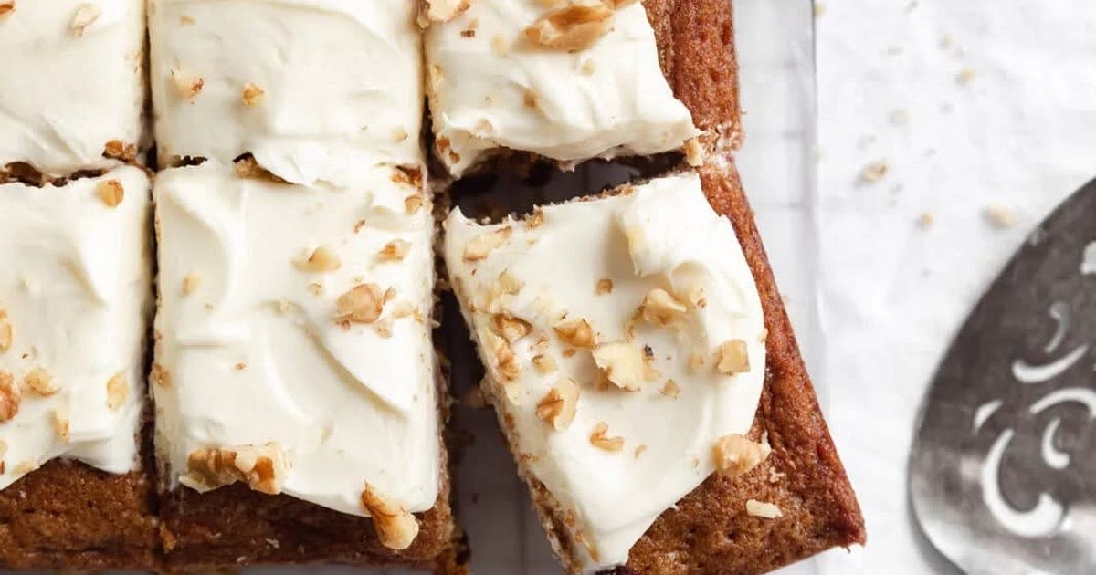 Carrot sheet cake with cream cheese frosting Recipe | Samsung Food App